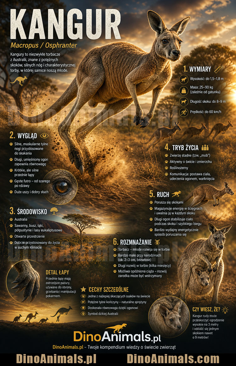 Kangur Infografika by DinoAnimals.pl