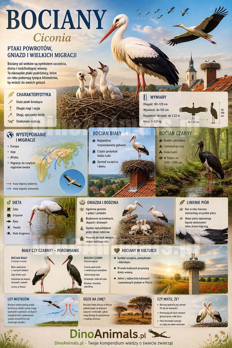 Bociany Infografika by DinoAnimals.pl