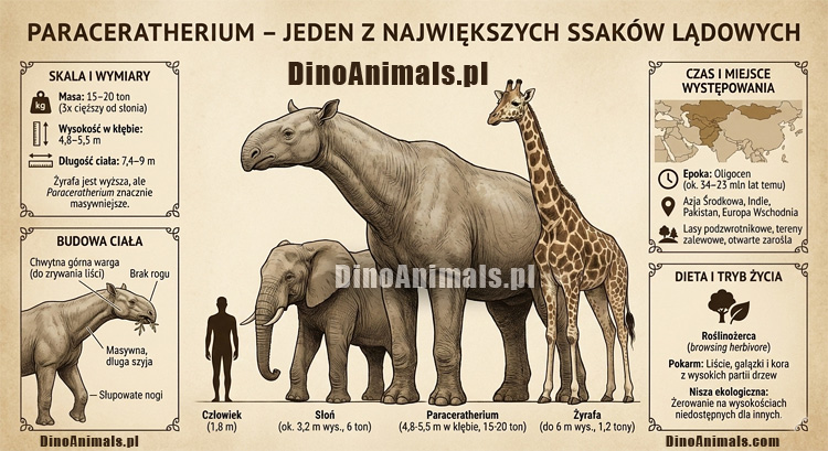 Paraceratherium - infografika by DinoAnimals
