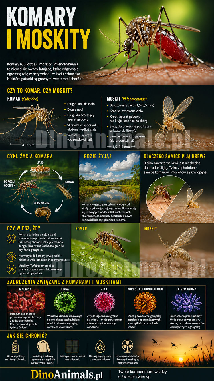 Komary i moskity Infografika