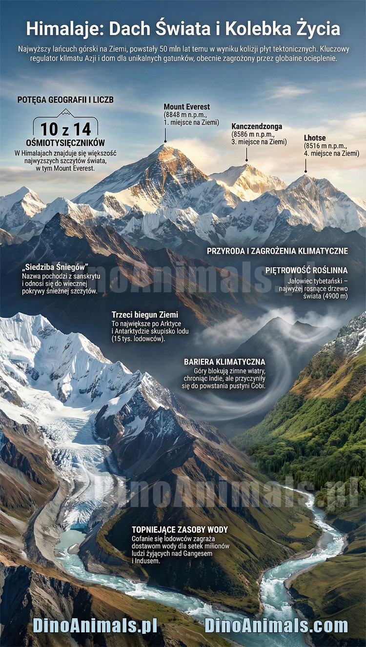 Himalaje infografika by DinoAnimals.pl