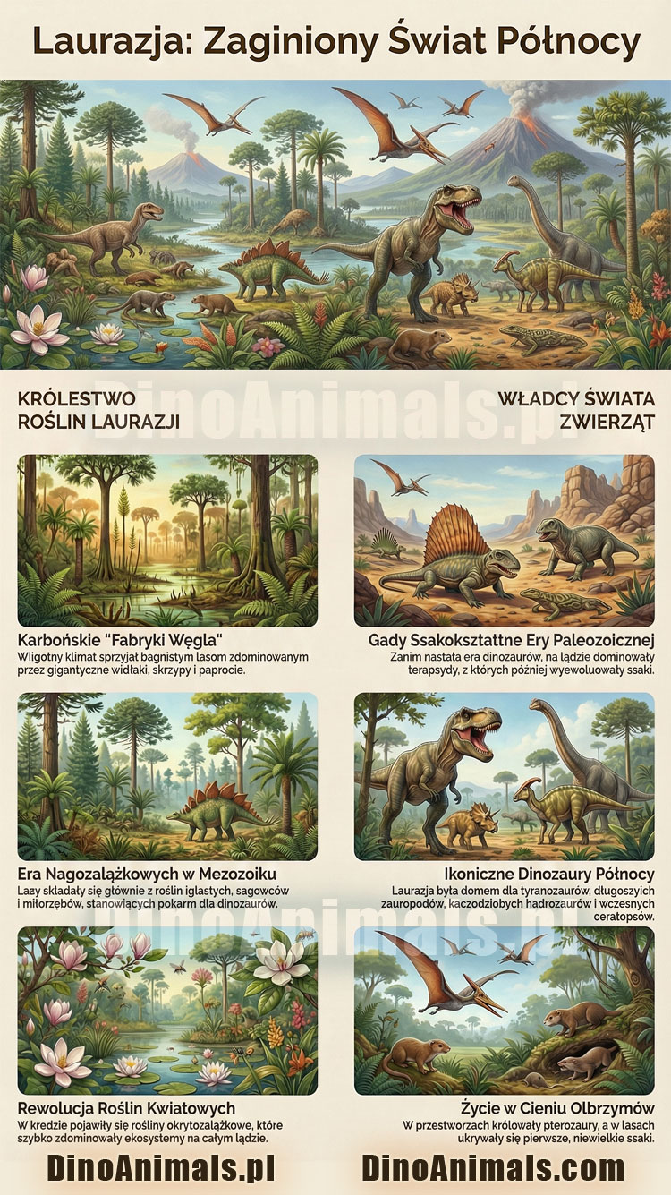 Laurazja - infografika by DinoAnimals.pl